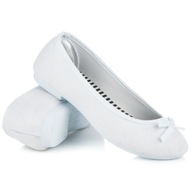 New Age Ballerine sportive con fiocco bianco 1