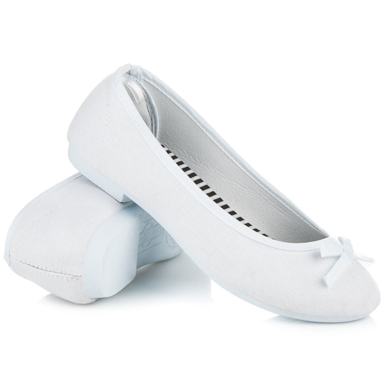 New Age Ballerine sportive con fiocco bianca 1