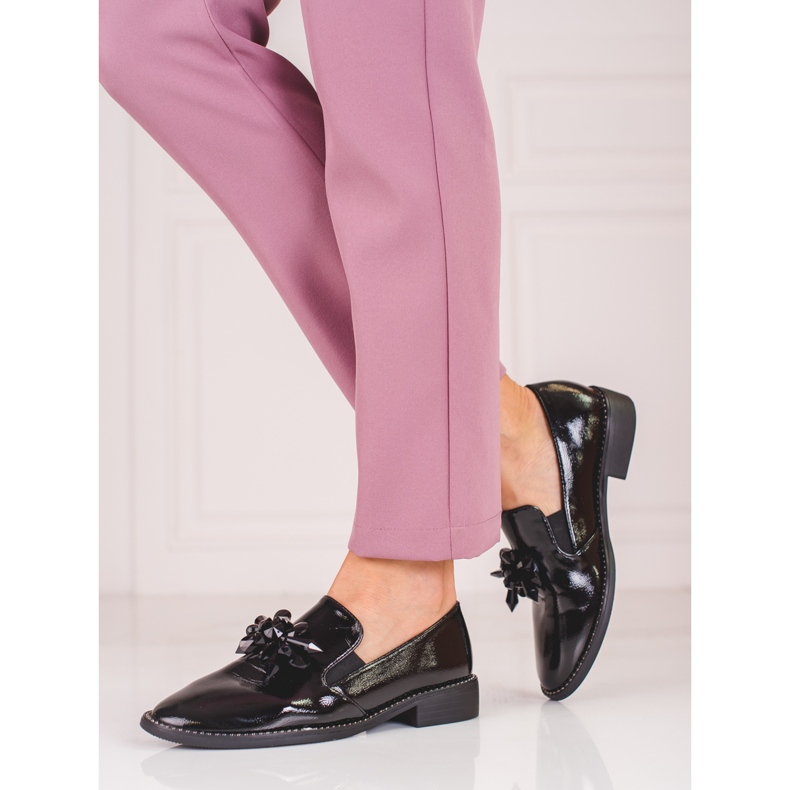 Signori in pelle scamosciata Shelovet da donna con abbellimento nero 1