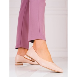 Décolleté beige da donna con tacco basso Shelovet 1