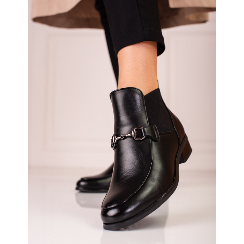 Stivali da donna Jodhpur tacco Vinceza nero 2