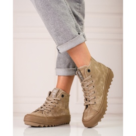 Sneakers Big Star EE274071 da donna beige 1