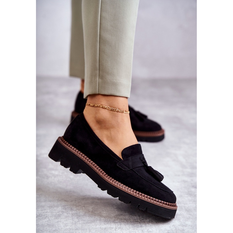 Vinceza Scarpe in pelle scamosciata da donna sulla piattaforma Unni nera nero 1