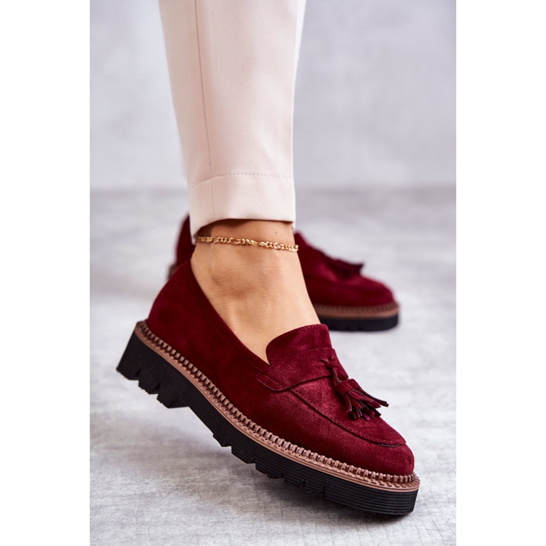 Vinceza Scarpe Scamosciate Da Donna Sulla Piattaforma Bordeaux Unni rosso 1