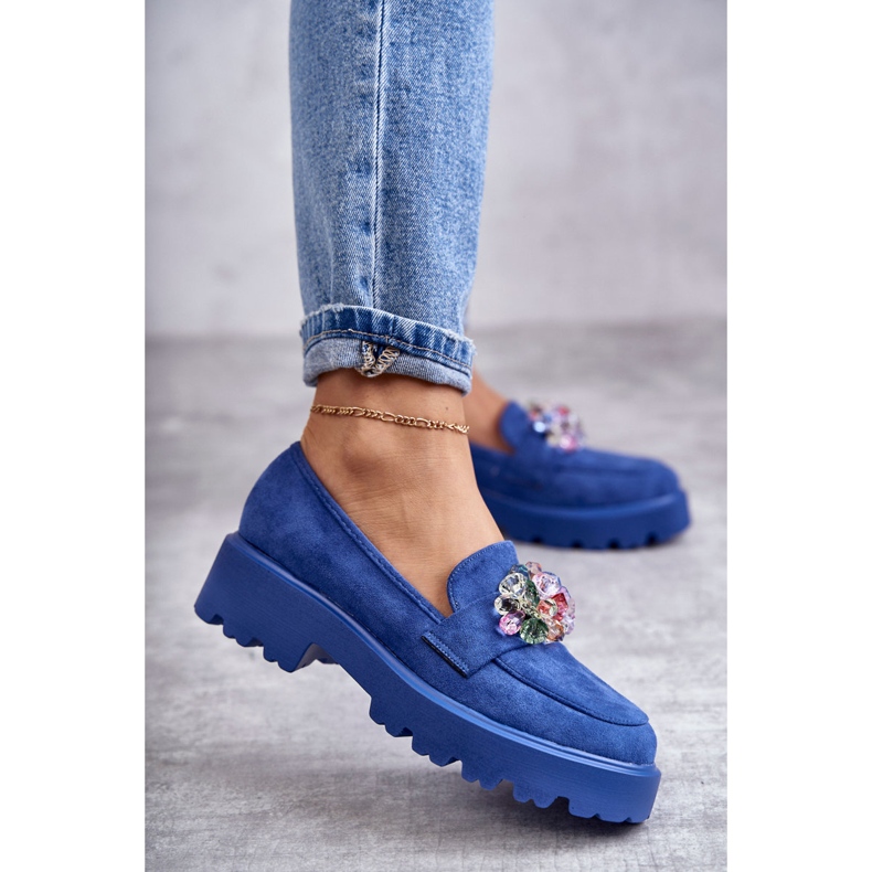 Vinceza Scarpe Da Donna In Pelle Scamosciata Con Decorazione Blu Britt 1