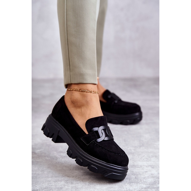 Vinceza Scarpe in pelle scamosciata da donna sulla piattaforma Janne nera nero 1