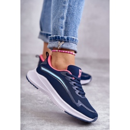 Scarpe sportive da donna alla moda Sneakers Blu navy Ida 1