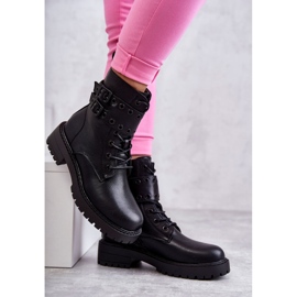 Stivali caldi da donna in ecopelle nero argento 2