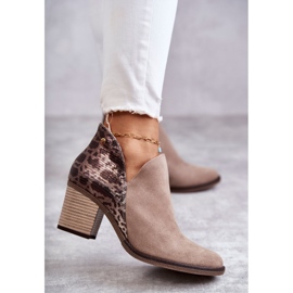 Stivali da donna in pelle su tacco alto Maciejka Beige 04492-43 marrone 1
