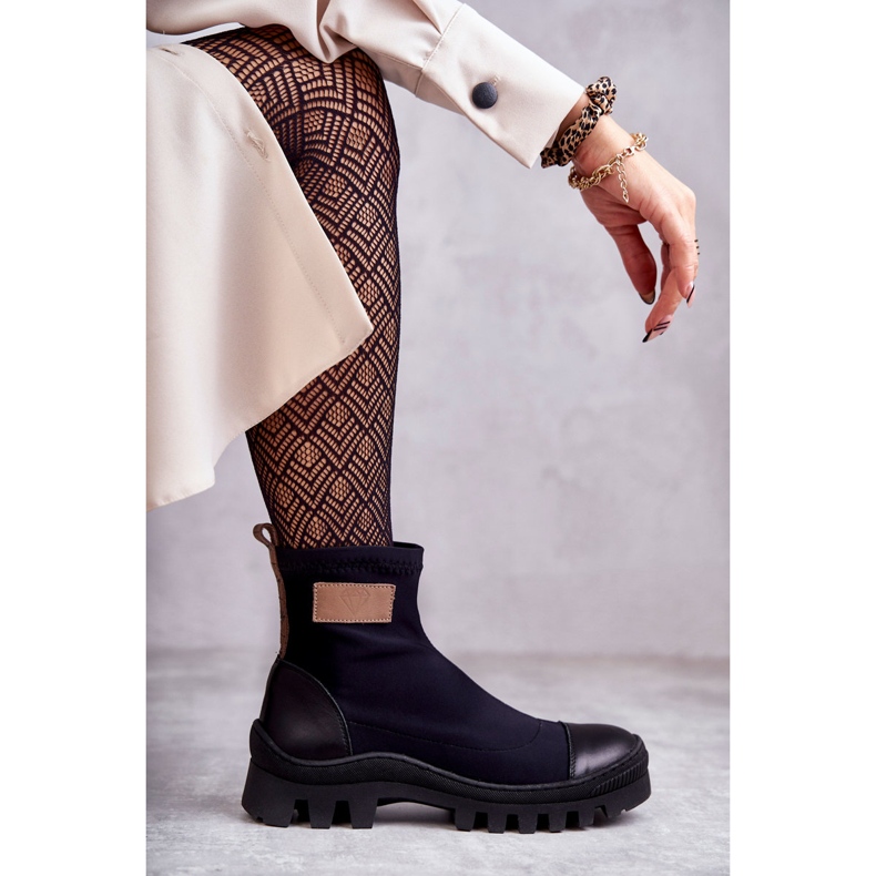 Stivali da donna in tessuto Nicole 2703 Nero 1