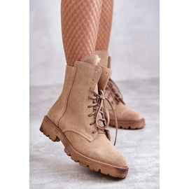 Stivali in camoscio con cerniera Nicole 2754 Beige marrone 1