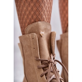 Stivali in camoscio con cerniera Nicole 2754 Beige marrone 2