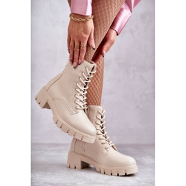 Vinceza Stivali In Pelle Con Cerniera Beige Tonje marrone 2