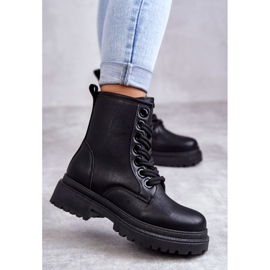 PE1 Stivali in pelle da donna Workers Neri Denila nero 1