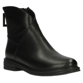 Stivaletti in pelle Stivali Jodhpur Filippo DBT4077 nero 1