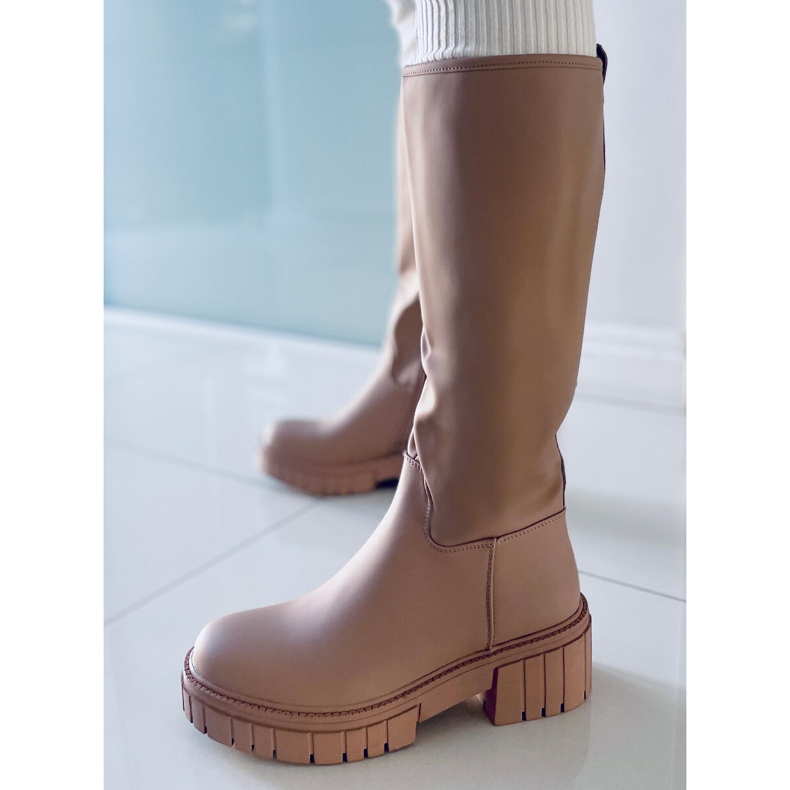 Stivali da donna Grande Khaki beige 1