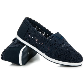 Seastar Slipons in pizzo blu navy 1