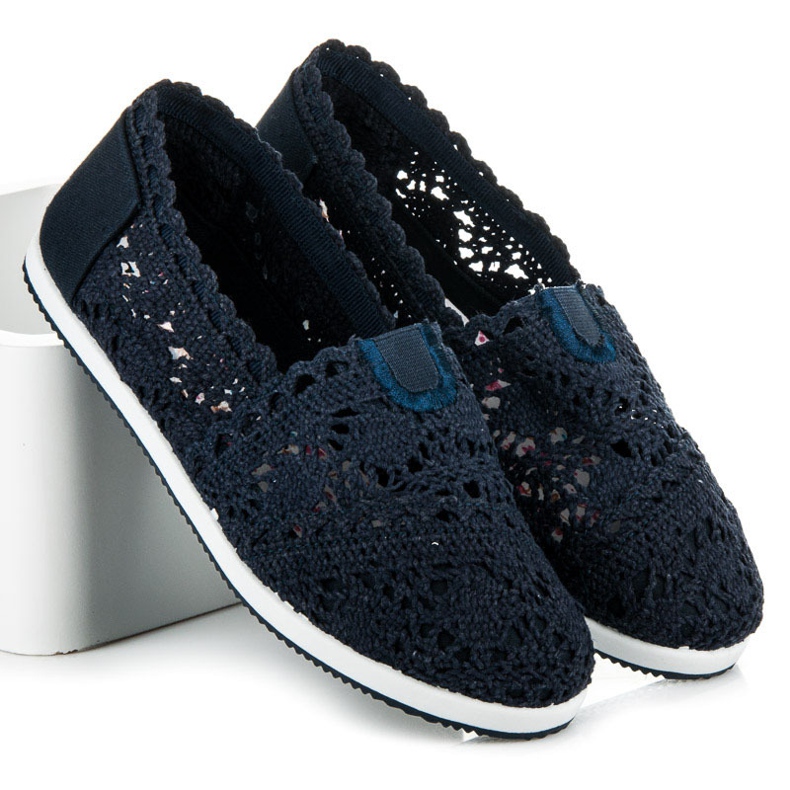 Seastar Slipons in pizzo blu navy 2