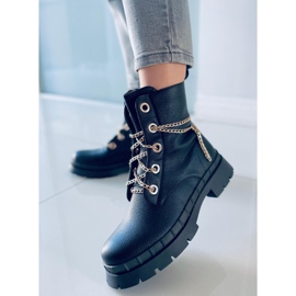 Stivali stringati di Lohan Black nero 2