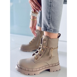 Stivali stringati Lohan Albicocca beige 1