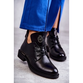 Vinceza Stivali Stringati In Pelle Con Ritagli Fabiana Nera nero 2