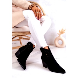 S.Barski Stivali da cowboy neri da donna in pelle scamosciata Devon nero 3