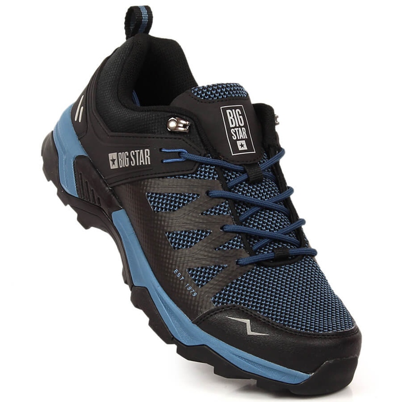 Scarpe da trekking da uomo nere e blu Big Star KK174106 nero 1