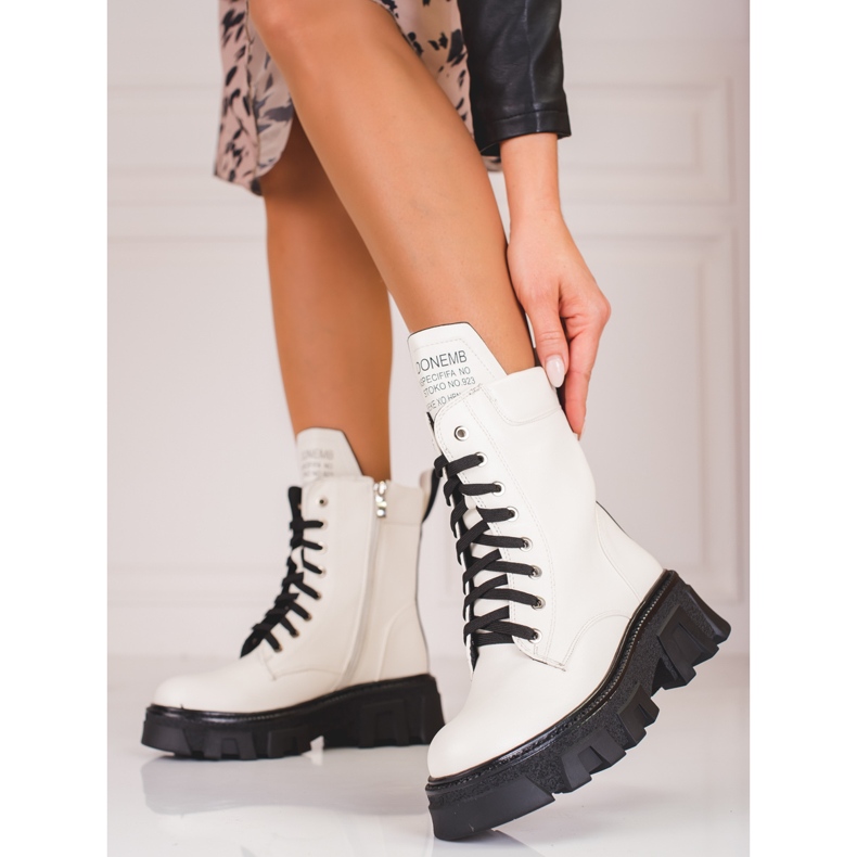 Borse stringate da donna con protezione Shelovet bianco 1