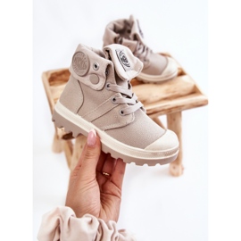 FB3 Sneakers alte da bambino grigie Tobby beige 1