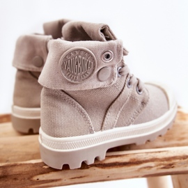 FB3 Sneakers alte da bambino grigie Tobby beige 2