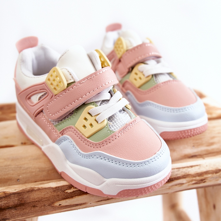 FR1 Scarpe Sportive Bambini in Pelle Multicolor Marisa blu rosa verde 1