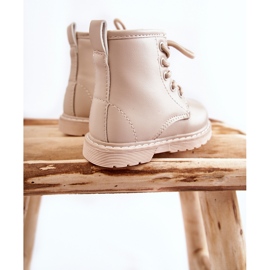 Stivali In Pelle Per Bambini Con Cerniera Beige Omua 2