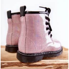 Stivali Caldi Per Bambini Con Cerniera Laccata Rosa Goopy 1