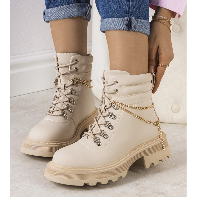 Scarpe da trekking da donna Zezig beige 1