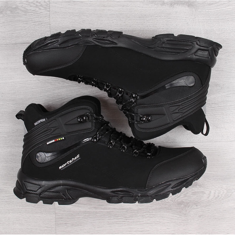 Scarpe da trekking impermeabili oversize nere American Club nero 1