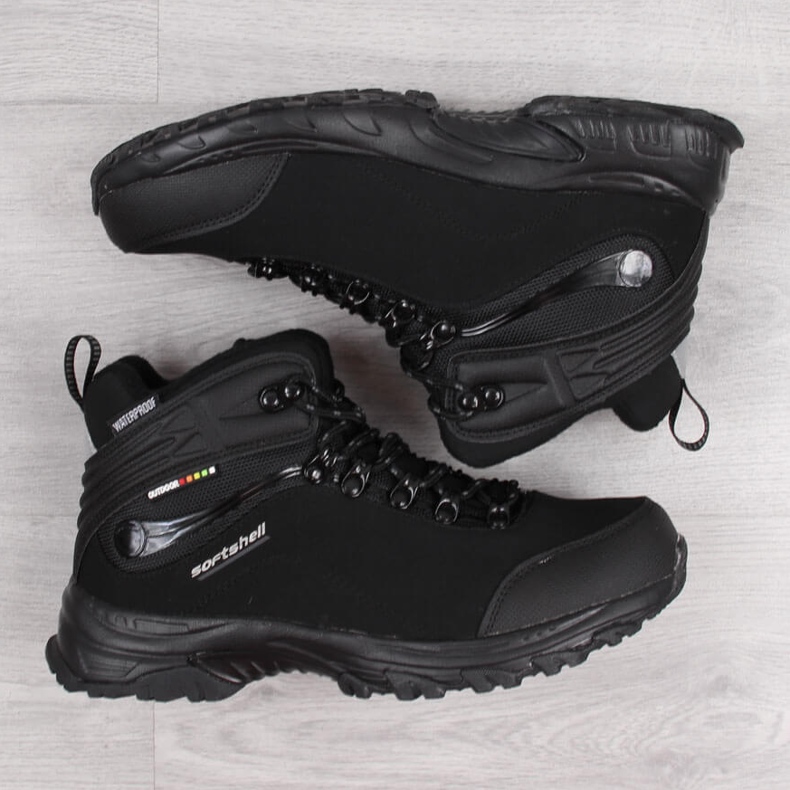 Scarpe da trekking impermeabili da uomo Black American Club nero 1