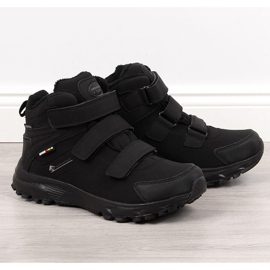 American Club Scarpe da trekking da uomo americane nere impermeabili isolanti nero 2