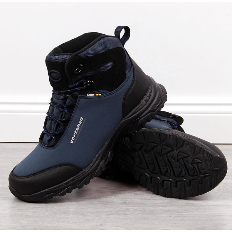 Scarpe da trekking da uomo american club blu navy invernali impermeabili 1