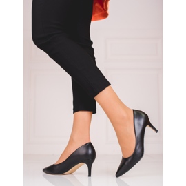 Décolleté nere da donna su un tacco basso Shelovet nero 1