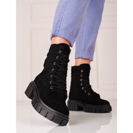 Abbigliamento da lavoro da donna in camoscio nero Shelovet 1