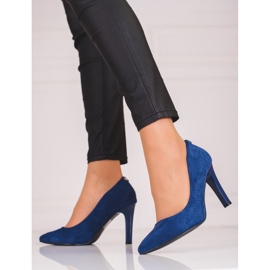 Décolleté con tacco da donna Shelovet blu navy 1