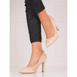 Décolleté da donna con tacco alto Shelovet beige 1