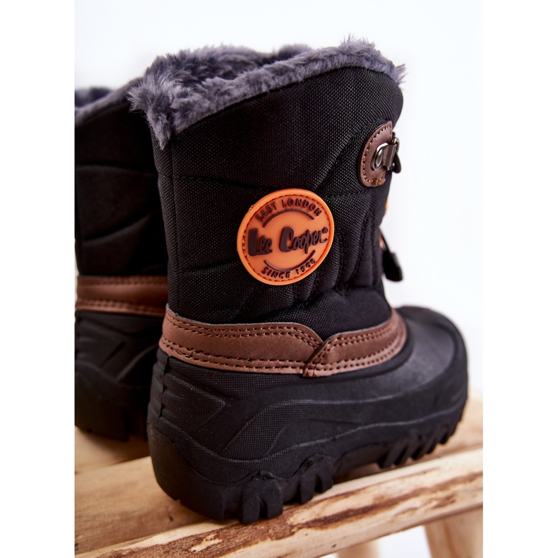 Scarponi da neve isolati per bambini neri Lee Cooper LCJ-21-44-0524 nero 1