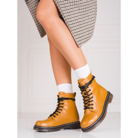 Stivaletti Shelovet marroni con lacci da donna marrone 1