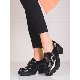 Mocassini con tacco alto Vinceza da donna nero 1