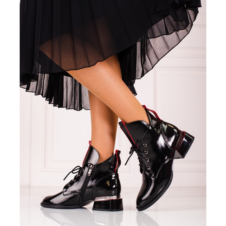 Eleganti stivali Shelovet da donna neri nero 2