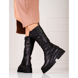 Stivali stringati da donna di Sokolski nero 2