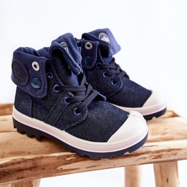 Sneakers alte da bambino, blu navy Tobby 1