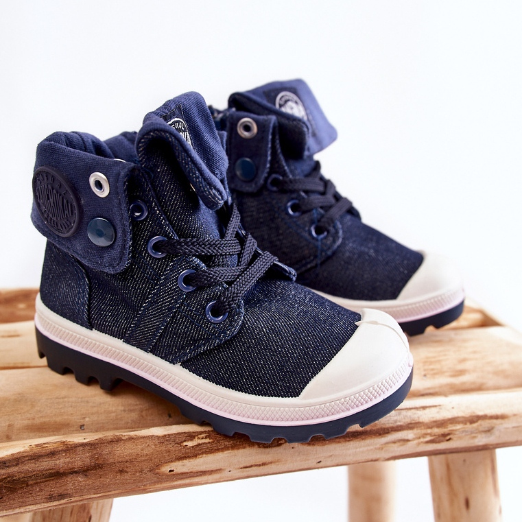 Sneakers alte da bambino, blu navy Tobby 1