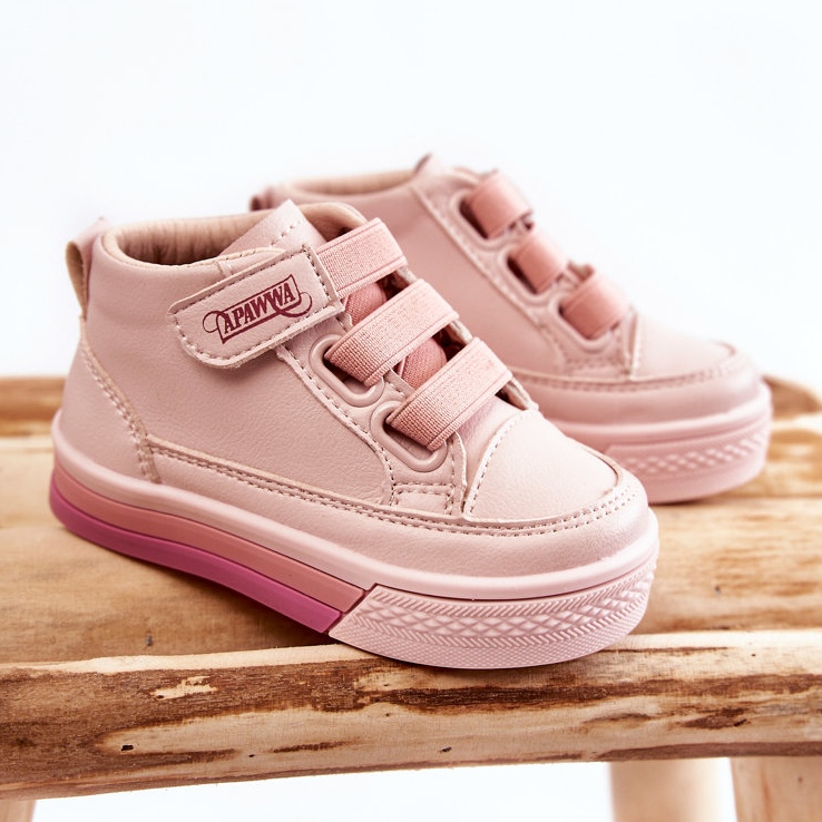 PA1 Sneakers Alte Da Bambino Con Baxter Rosa A Costine 1